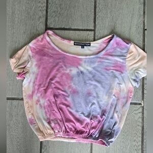 Tea Collection‎ Pink and Purple Short Sleeve Tee